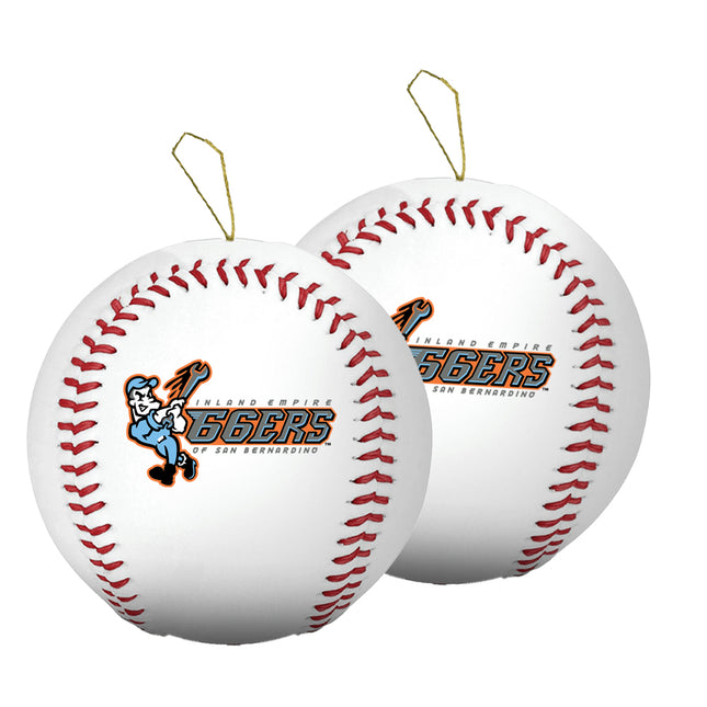 Inland Empire 66ers Baseball Ornament 2-Pack Bundle - Authentic Series