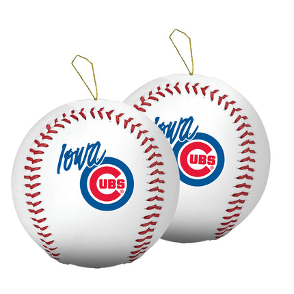 Iowa Cubs Baseball Ornament 2-Pack Bundle - Authentic Series