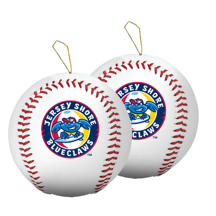 Jersey Shore BlueClaws Baseball Ornament 2-Pack Bundle - Authentic Series
