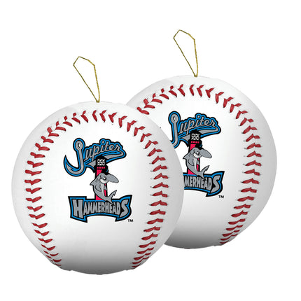 Jupiter Hammerheads Baseball Ornament 2-Pack Bundle - Authentic Series