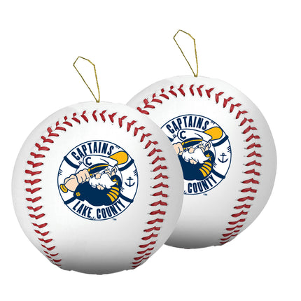 Lake County Captains Baseball Ornament 2-Pack Bundle - Authentic Series