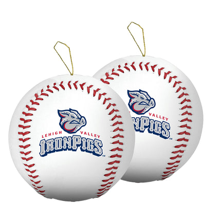 Lehigh Valley IronPigs Baseball Ornament 2-Pack Bundle - Authentic Series