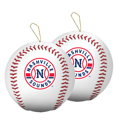 Nashville Sounds Baseball Ornament 2-Pack Bundle - Authentic Series