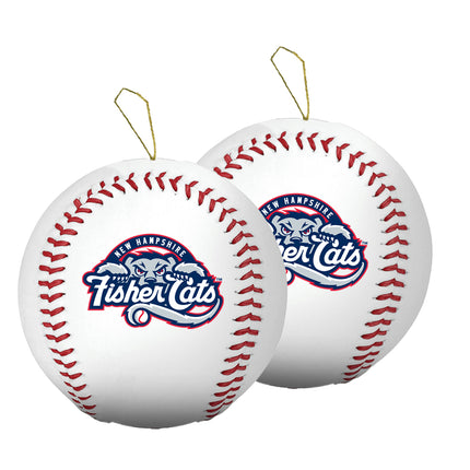 New Hampshire Fisher Cats Baseball Ornament 2-Pack Bundle - Authentic Series