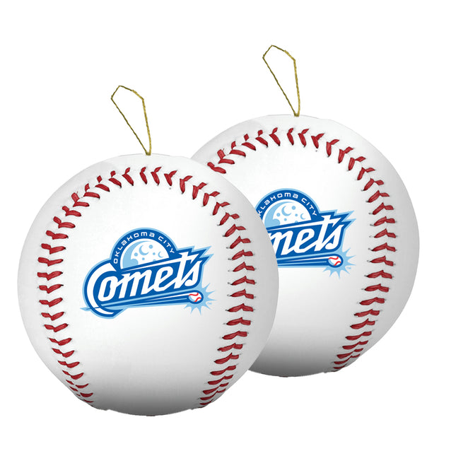 Oklahoma City Comets Baseball Ornament 2-Pack Bundle - Authentic Series