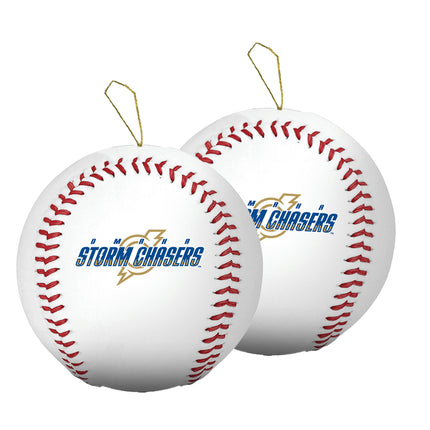 Omaha Storm Chasers Baseball Ornament 2-Pack Bundle - Authentic Series