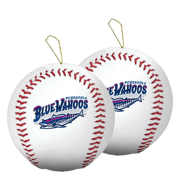 Pensacola Blue Wahoos Baseball Ornament 2-Pack Bundle - Authentic Series