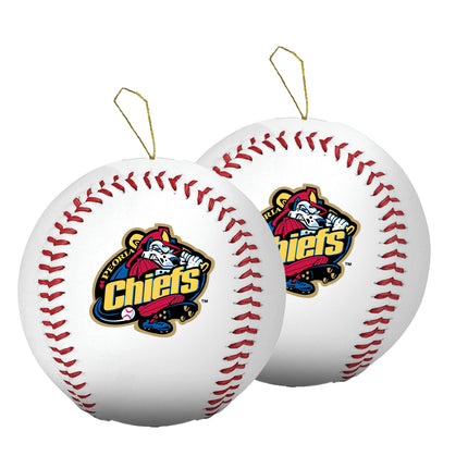 Peoria Chiefs Baseball Ornament 2-Pack Bundle - Authentic Series