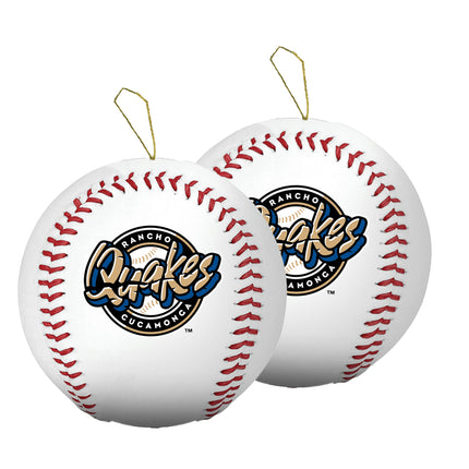 Rancho Cucamonga Quakes Baseball Ornament 2-Pack Bundle - Authentic Series