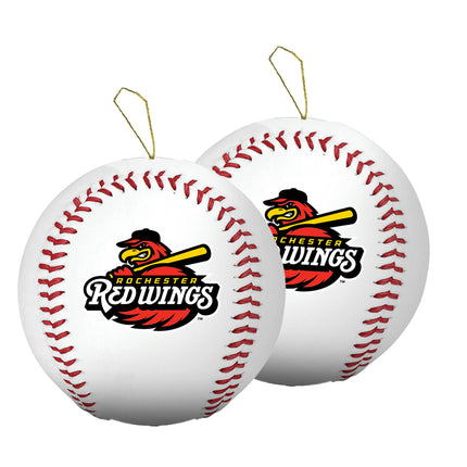 Rochester Red Wings Baseball Ornament 2-Pack Bundle - Authentic Series