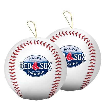 Salem Red Sox Baseball Ornament 2-Pack Bundle - Authentic Series