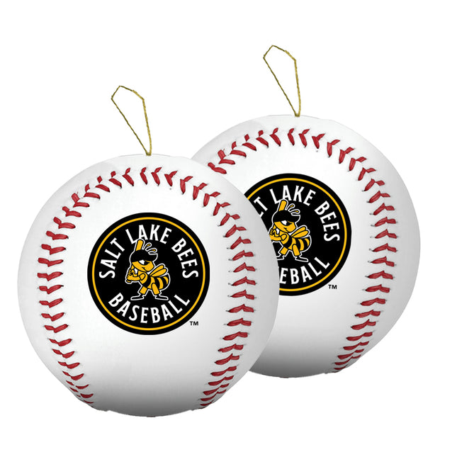 Salt Lake Bees Baseball Ornament 2-Pack Bundle - Authentic Series