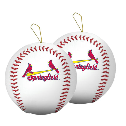 Springfield Cardinals Baseball Ornament 2-Pack Bundle - Authentic Series