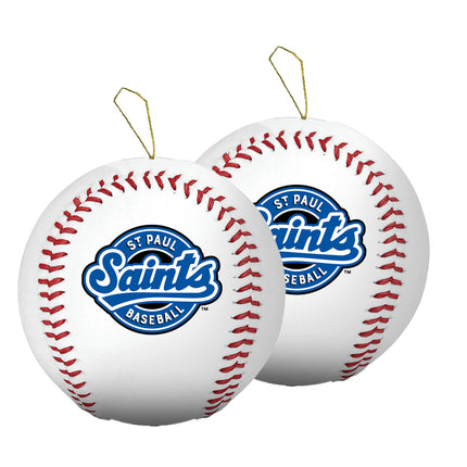 St Paul Saints Baseball Ornament 2-Pack Bundle - Authentic Series