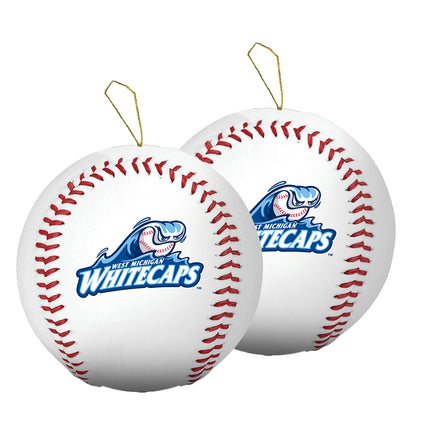 West Michigan Whitecaps Baseball Ornament 2-Pack Bundle - Authentic Series