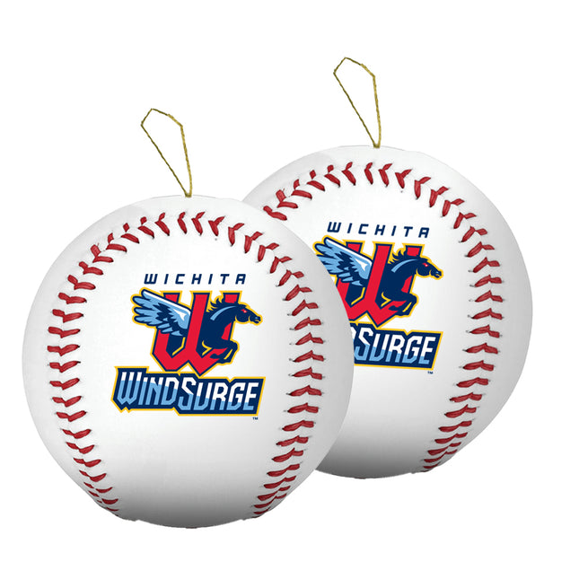 Wichita Wind Surge Baseball Ornament 2-Pack Bundle - Authentic Series