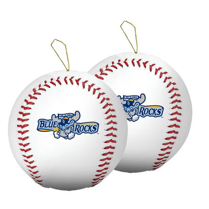 Wilmington Blue Rocks Baseball Ornament 2-Pack Bundle - Authentic Series