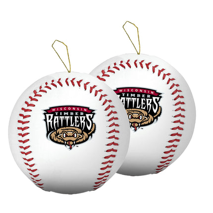 Wisconsin Timber Rattlers Baseball Ornament 2-Pack Bundle - Authentic Series