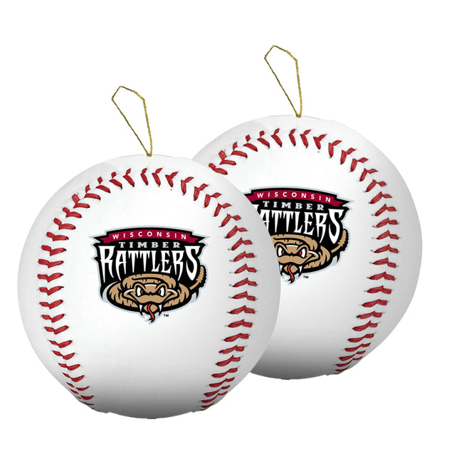 Wisconsin Timber Rattlers Baseball Ornament 2-Pack Bundle - Authentic Series