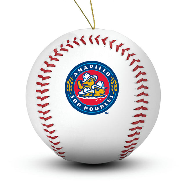 Amarillo Sod Poodles Baseball Ornament - Authentic Series