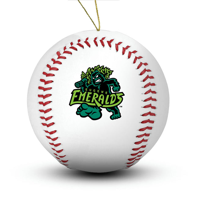 Eugene Emeralds Baseball Ornament - Authentic Series