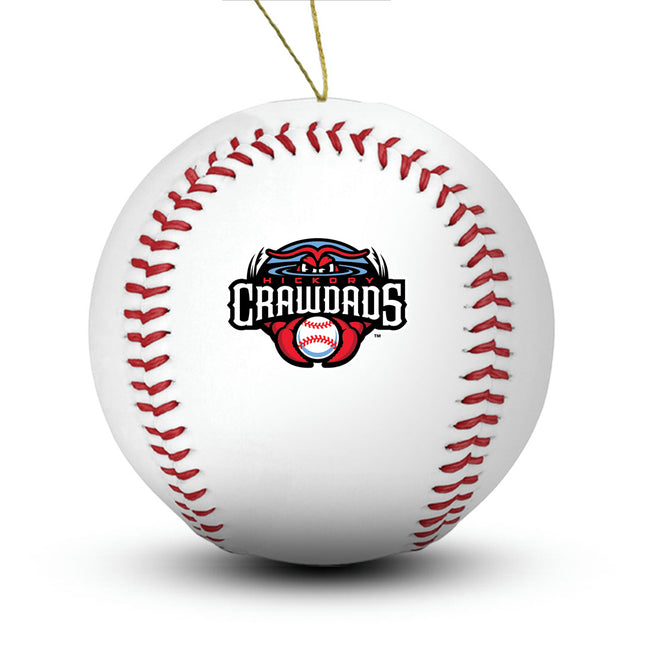 Hickory Crawdads Baseball Ornament - Authentic Series