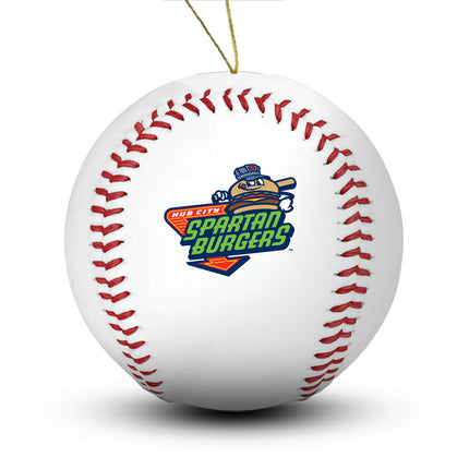 Hub City Spartanburgers Baseball Ornament - Authentic Series