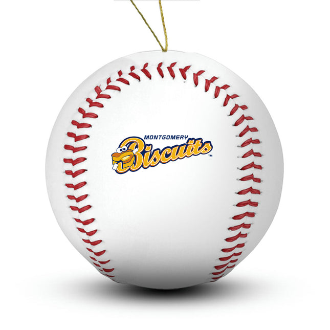 Montgomery Biscuits Baseball Ornament - Authentic Series