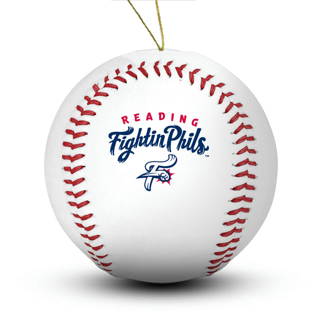 Reading Fightin Phils Baseball Ornament - Authentic Series