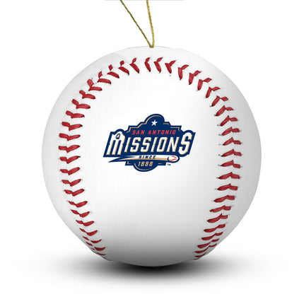San Antonio Missions Baseball Ornament - Authentic Series