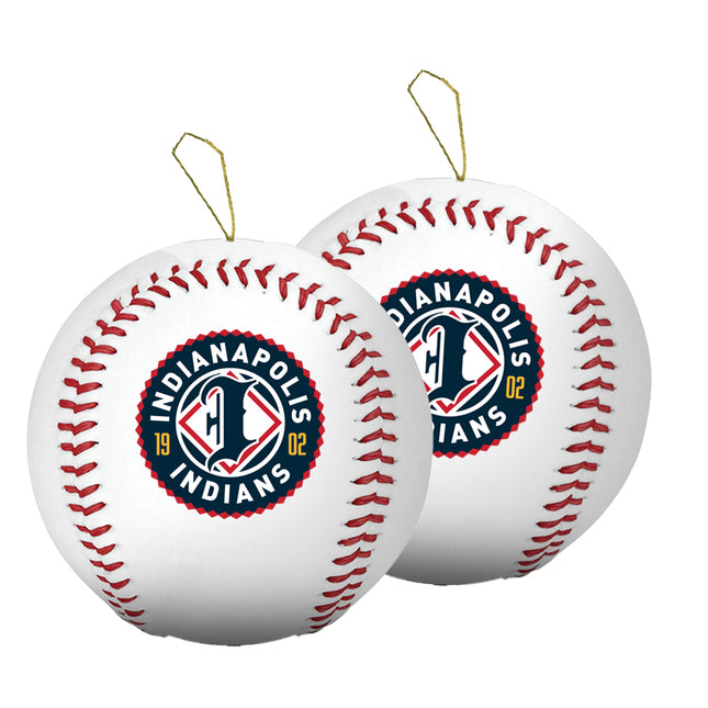 Indianapolis Indians Baseball Ornament 2-Pack Bundle - Authentic Series