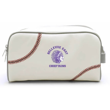 Bellevue East Chieftains Baseball Toiletry and Cosmetics Bag - Authentic Series