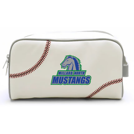 Millard North Mustangs Baseball Toiletry and Cosmetics Bag - Authentic Series
