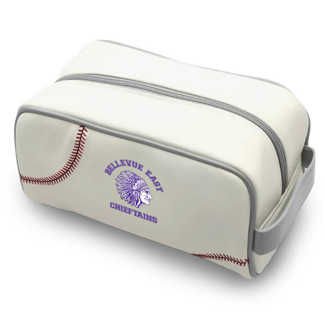Bellevue East Chieftains Baseball Toiletry and Cosmetics Bag - Authentic Series