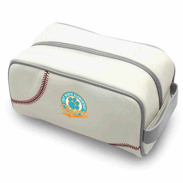CMIT North Elementary School Tigers Baseball Toiletry and Cosmetics Bag - Authentic Series