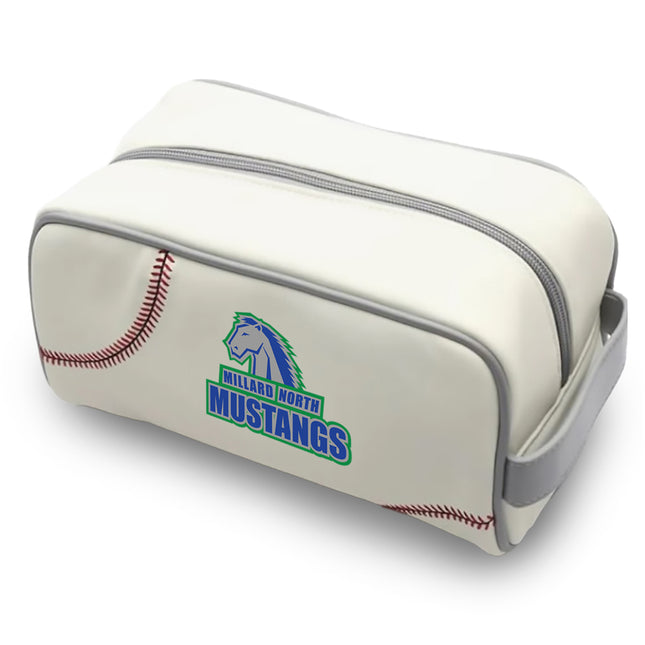 Millard North Mustangs Baseball Toiletry and Cosmetics Bag - Authentic Series