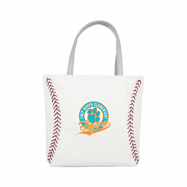 CMIT North Elementary School Tigers Baseball Tote Handbag - Authentic Series