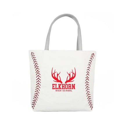 Elkhorn High School Antlers Baseball Tote Handbag - Authentic Series