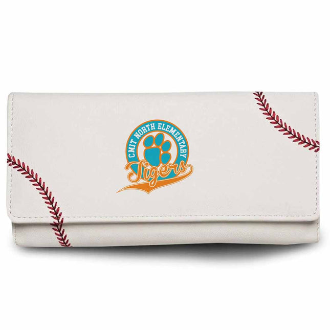 CMIT North Elementary School Tigers Baseball Women's Wallet - Authentic Series