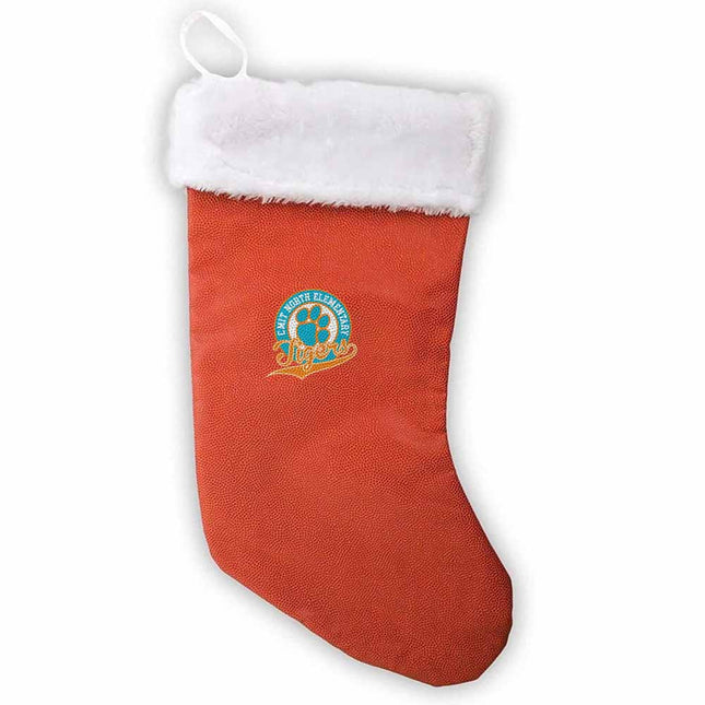 CMIT North Elementary School Tigers Basketball Christmas Stocking - Authentic Series