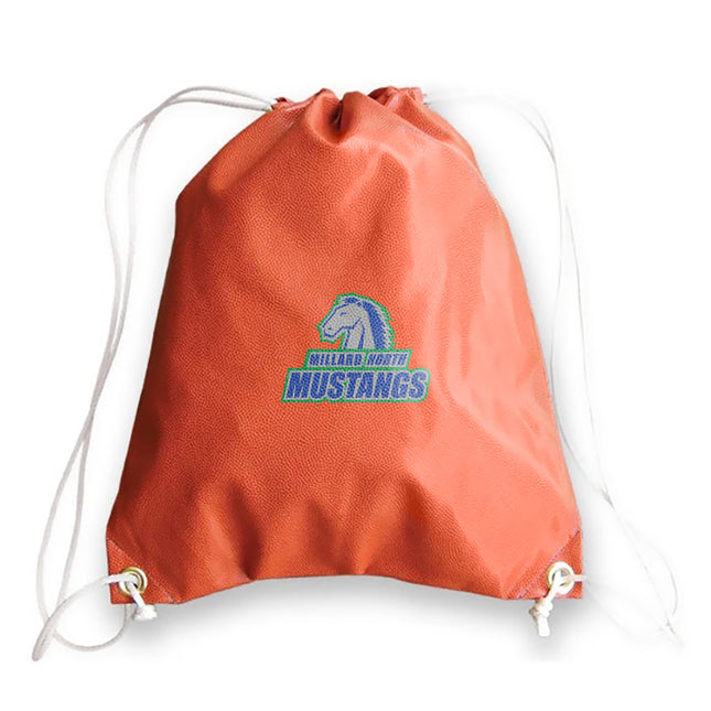 Millard North Mustangs Basketball Drawstring Bag - Authentic Series