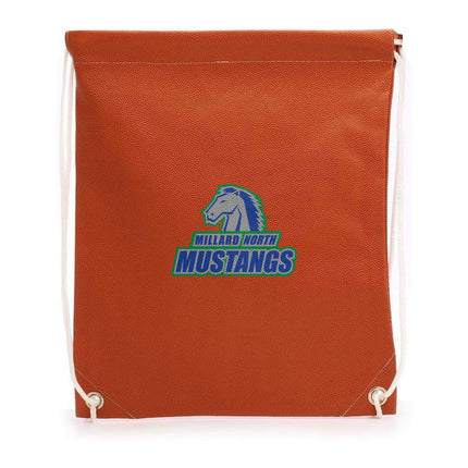 Millard North Mustangs Basketball Drawstring Bag - Authentic Series