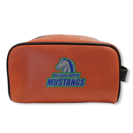 Millard North Mustangs Basketball Toiletry and Cosmetics Bag - Authentic Series