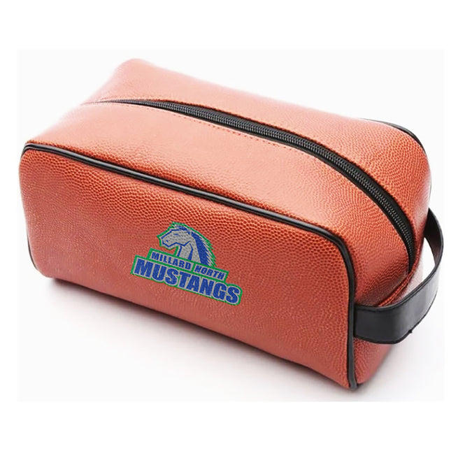 Millard North Mustangs Basketball Toiletry and Cosmetics Bag - Authentic Series