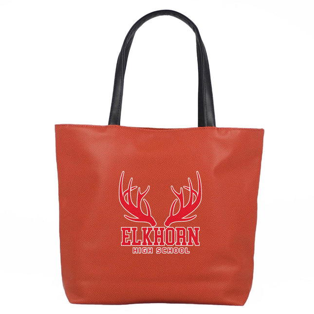 Elkhorn High School Antlers Basketball Tote Handbag - Authentic Series