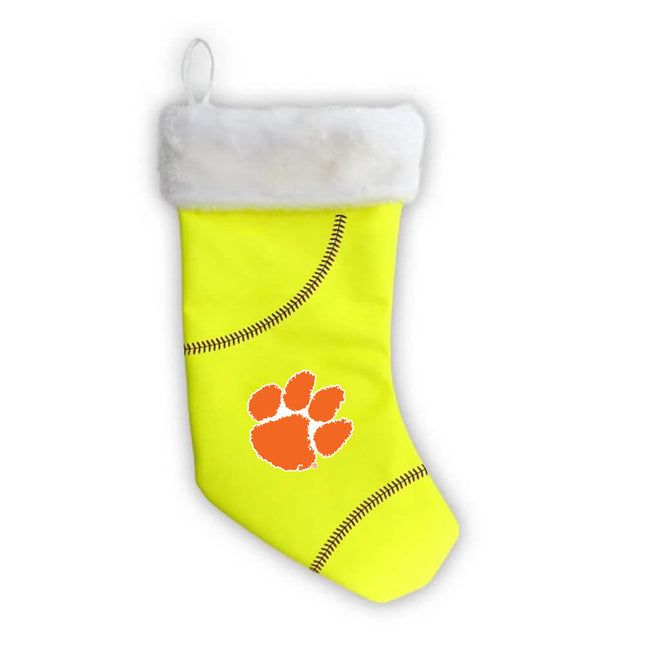 Clemson Tigers Softball Christmas Stocking - Authentic Series