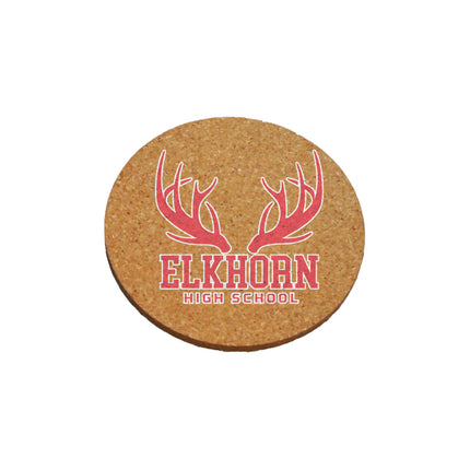 Elkhorn High School Antlers Cork Coasters
