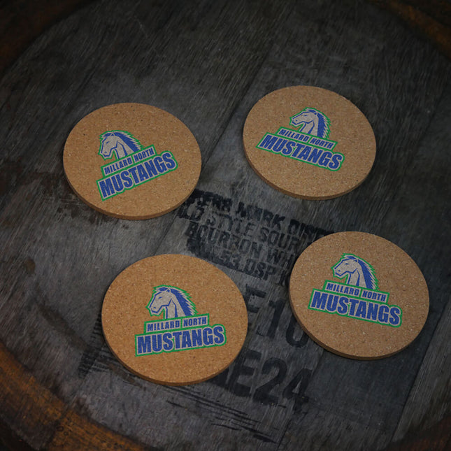Millard North Mustangs Cork Coasters