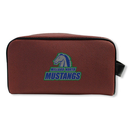 Millard North Mustangs Football Toiletry and Cosmetics Bag - Authentic Series