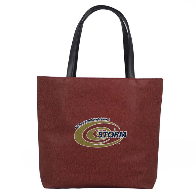 Elkhorn South Storm Football Tote Handbag - Authentic Series